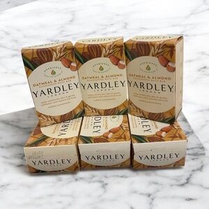 Yardley Oatmeal & Almond Bath Bars | 6pk | 4.25 oz Each | Nourishing Soap